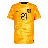 Niederlande Frenkie de Jong #21 Fußballbekleidung Heimtrikot WM 2022 Kurzarm